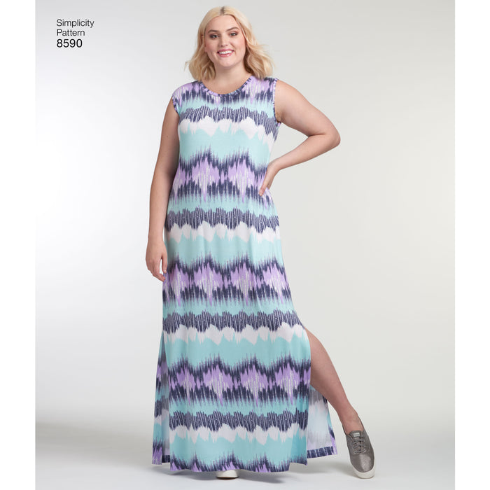 8590 Women's Knit Dresses. Size: XL-XXXXXL (48-66)