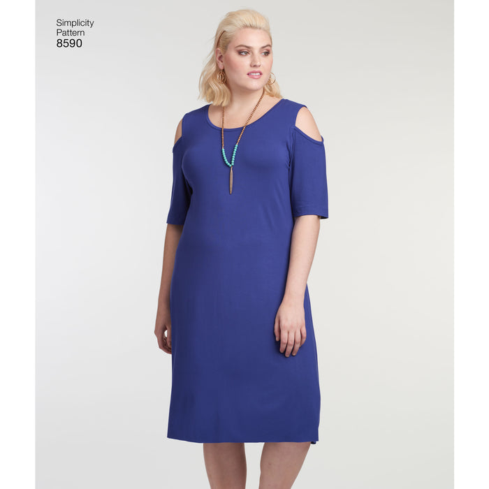 8590 Women's Knit Dresses. Size: XL-XXXXXL (48-66)