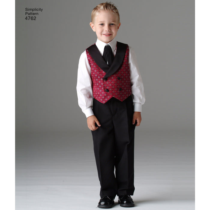 4762 Boy's and Men's Vests and Ties. Size: S-L / S-XL