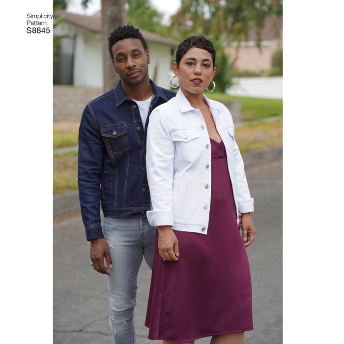 S8845 Mimi G Misses', Men's and Teens' Jean Jacket. Size: XS-XL