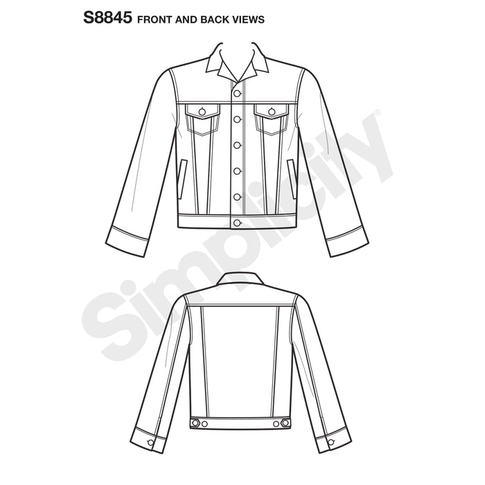 S8845 Mimi G Misses', Men's and Teens' Jean Jacket. Size: XS-XL