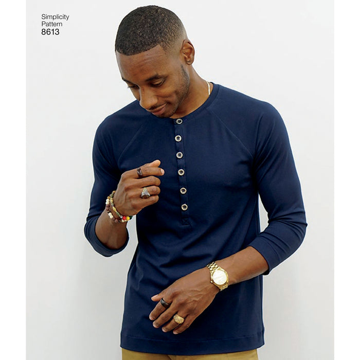 8613 Men's Knit Top by Mimi G Style. Size: XS-XL