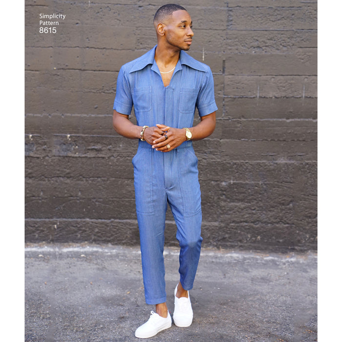 8615 Men's Vintage Jumpsuit and Overalls. Size: 44-62