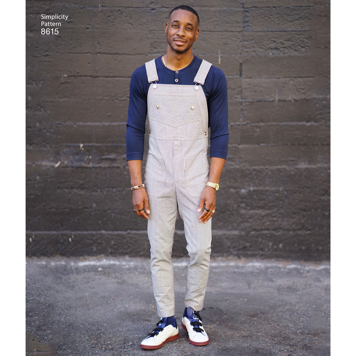 8615 Men's Vintage Jumpsuit and Overalls. Size: 44-62