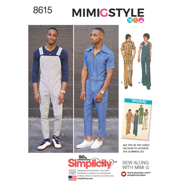 8615 Men's Vintage Jumpsuit and Overalls. Size: 44-62