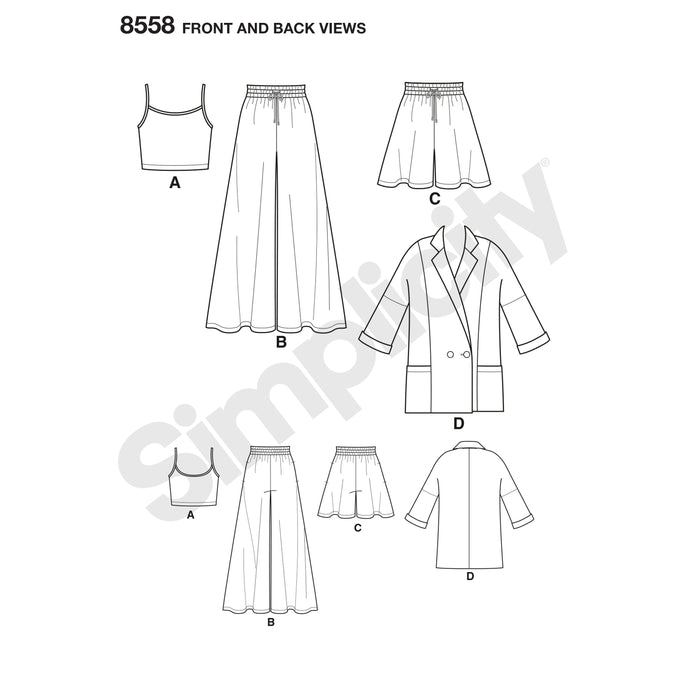 8558 Misses' Separates by Mimi G Style. Size: 32-50
