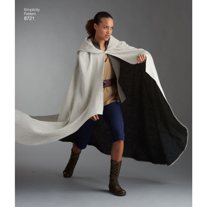 8721 Misses' Capes. Size: One size