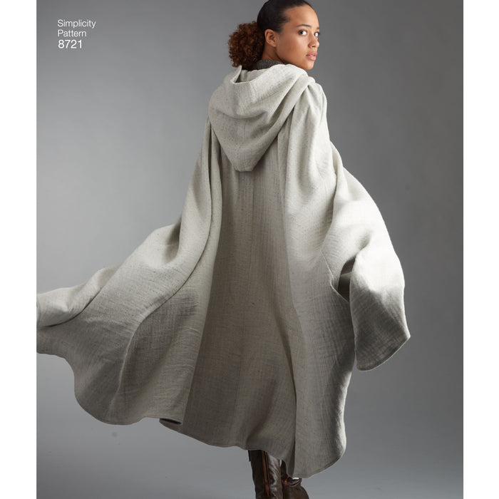 8721 Misses' Capes. Size: One size