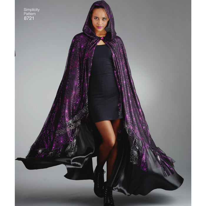 8721 Misses' Capes. Size: One size