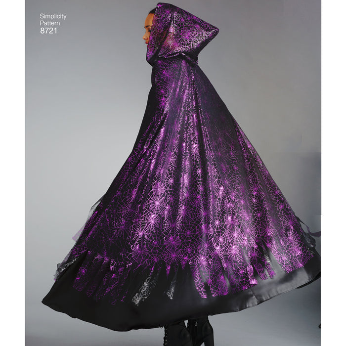 8721 Misses' Capes. Size: One size