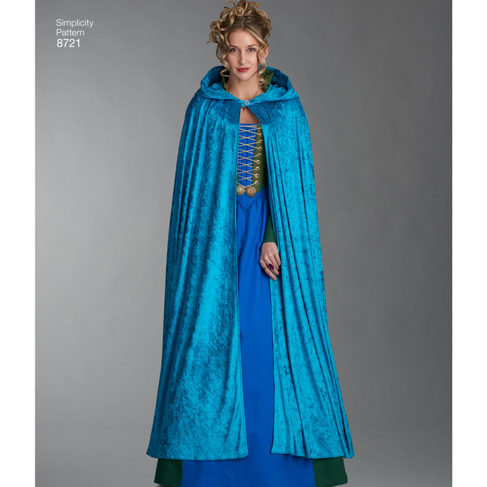 8721 Misses' Capes. Size: One size