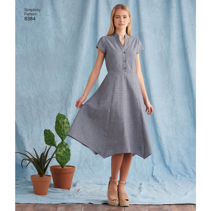 8384 Misses' Dress with Length Variations and Top. Size: 32-50