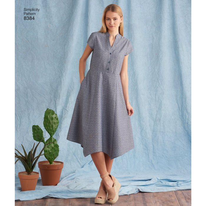 8384 Misses' Dress with Length Variations and Top. Size: 32-50