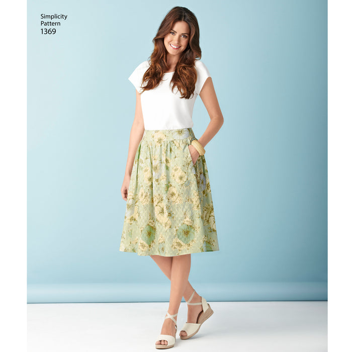1369 Misses' Skirts in Three Lengths. Size: 32-48