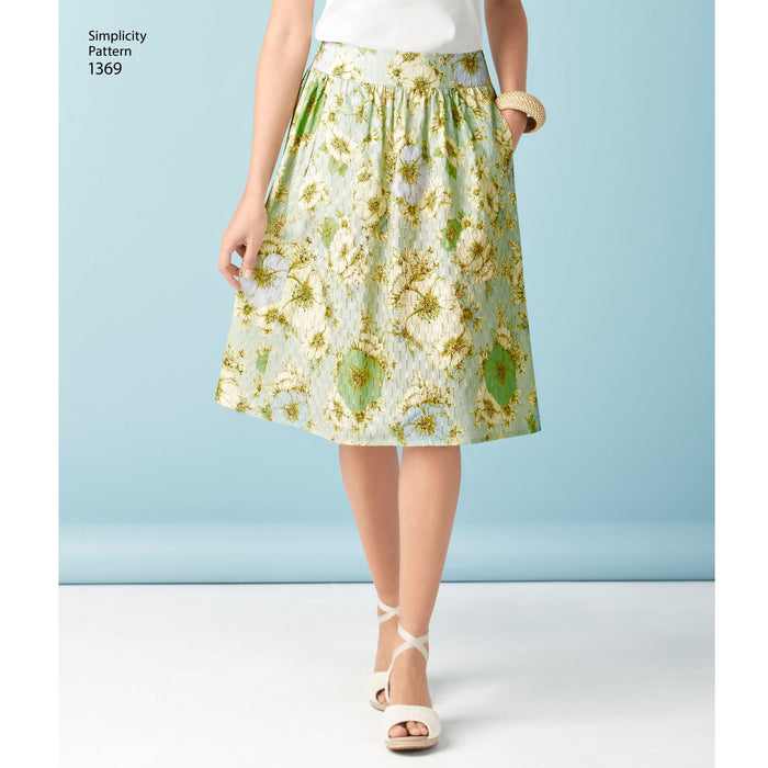 1369 Misses' Skirts in Three Lengths. Size: 32-48