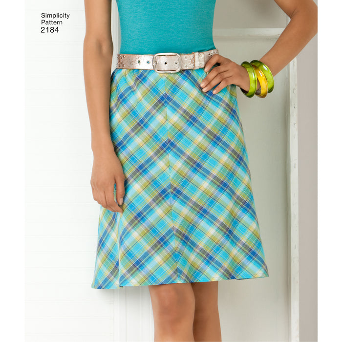 2184 Misses' Skirts. Size: 32-48
