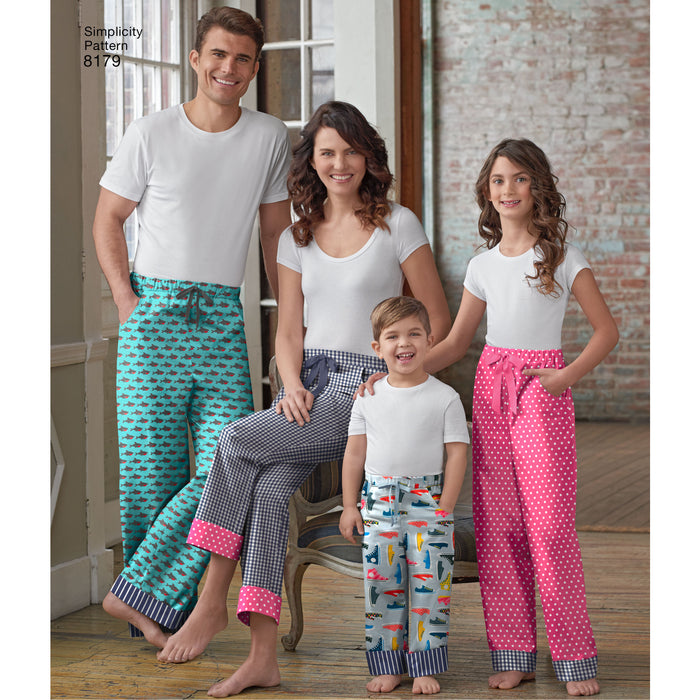 8179 Child, Teen and Adult Lounge Pants. Size: Kid´s XS-L (4-16 y) / Adults XS-XL
