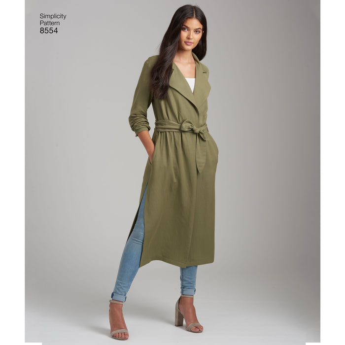 8554 Misses' and Miss Petite Coats and Jackets. Size: 32-48