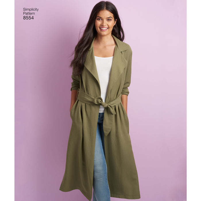 8554 Misses' and Miss Petite Coats and Jackets. Size: 32-48