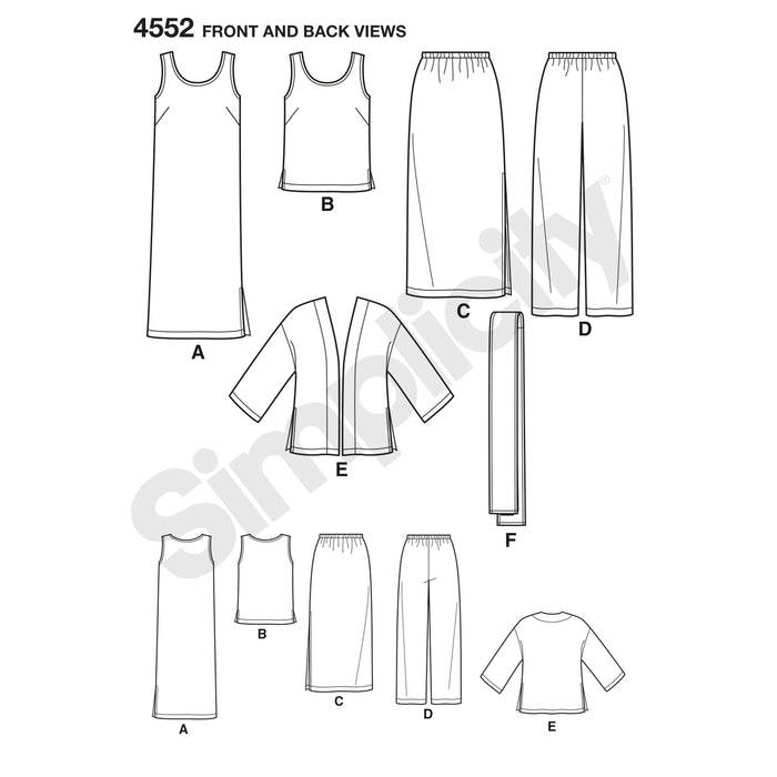 4552 Misses' & Plus Size Sportswear. Size: 36-54