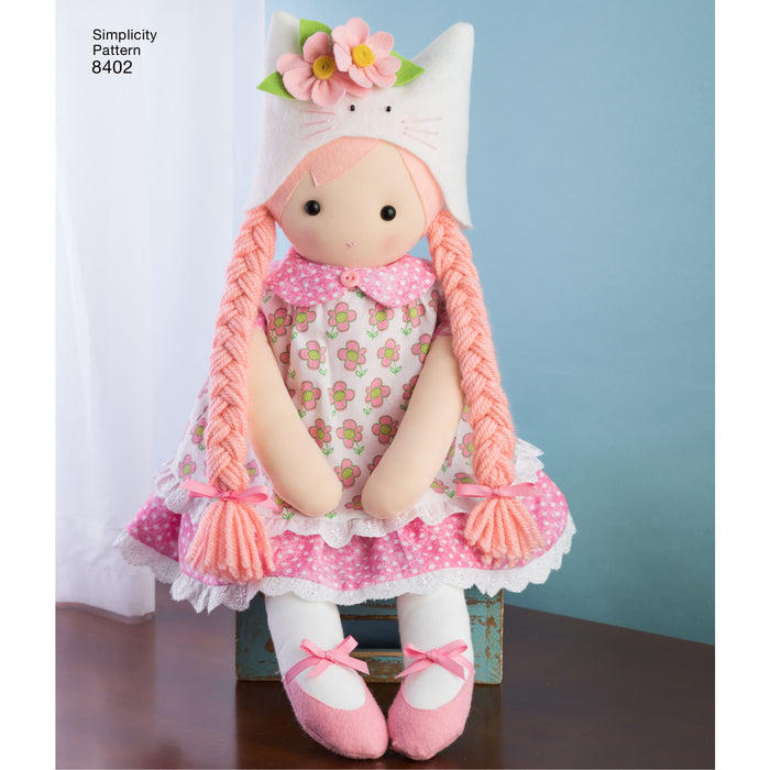 8402 23" Stuffed Dolls with Clothes. Size: One Size