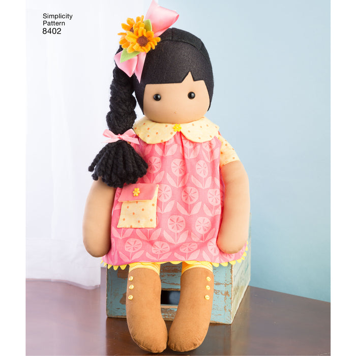 8402 23" Stuffed Dolls with Clothes. Size: One Size