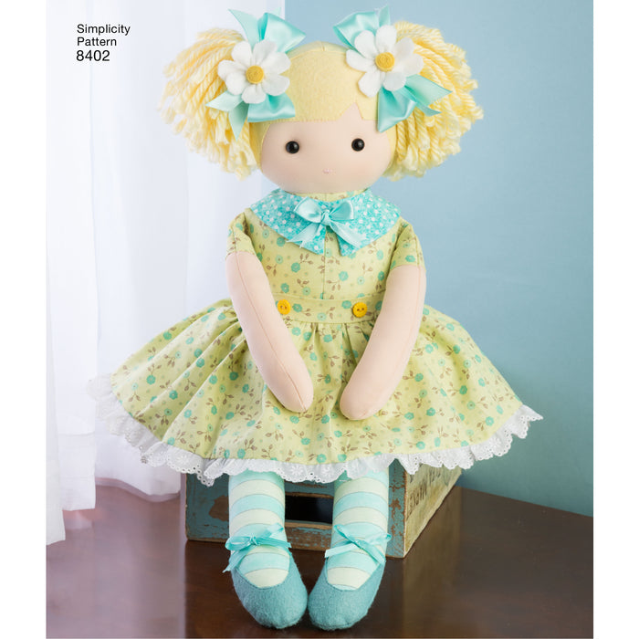 8402 23" Stuffed Dolls with Clothes. Size: One Size