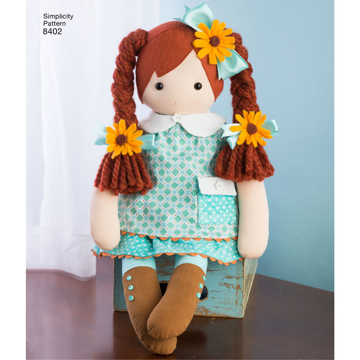 8402 23" Stuffed Dolls with Clothes. Size: One Size