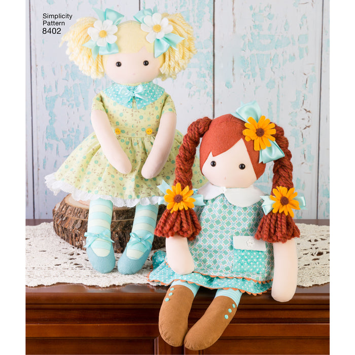 8402 23" Stuffed Dolls with Clothes. Size: One Size