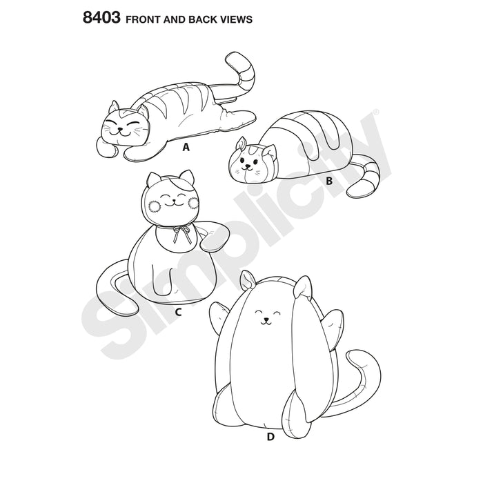 8403 Stuffed Kitties. Size: One Size