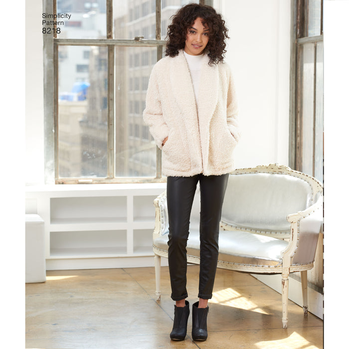 8218 Misses' Easy-to-Sew Jackets and Vest. Size: XS-XL (32-50)