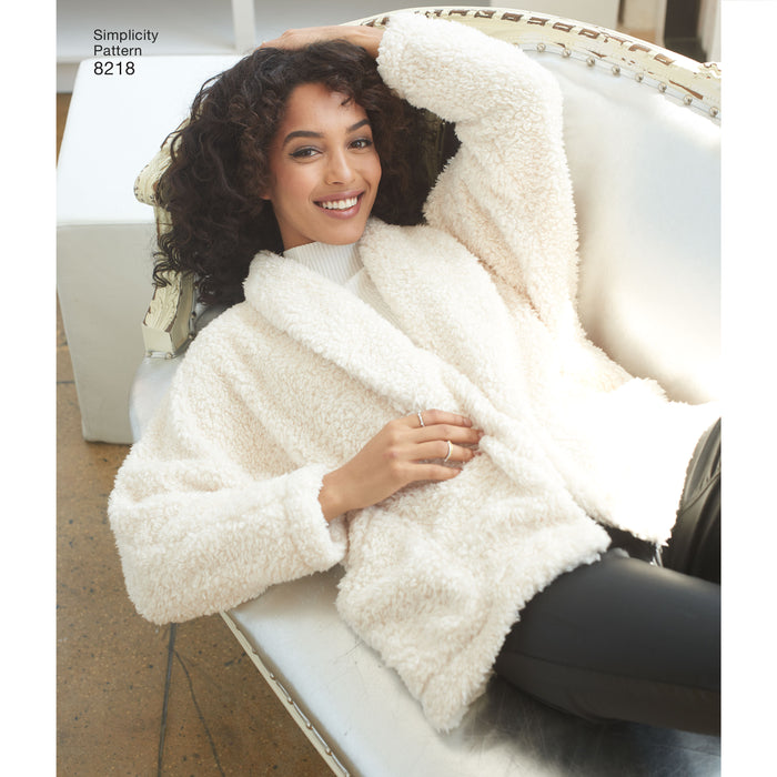 8218 Misses' Easy-to-Sew Jackets and Vest. Size: XS-XL (32-50)