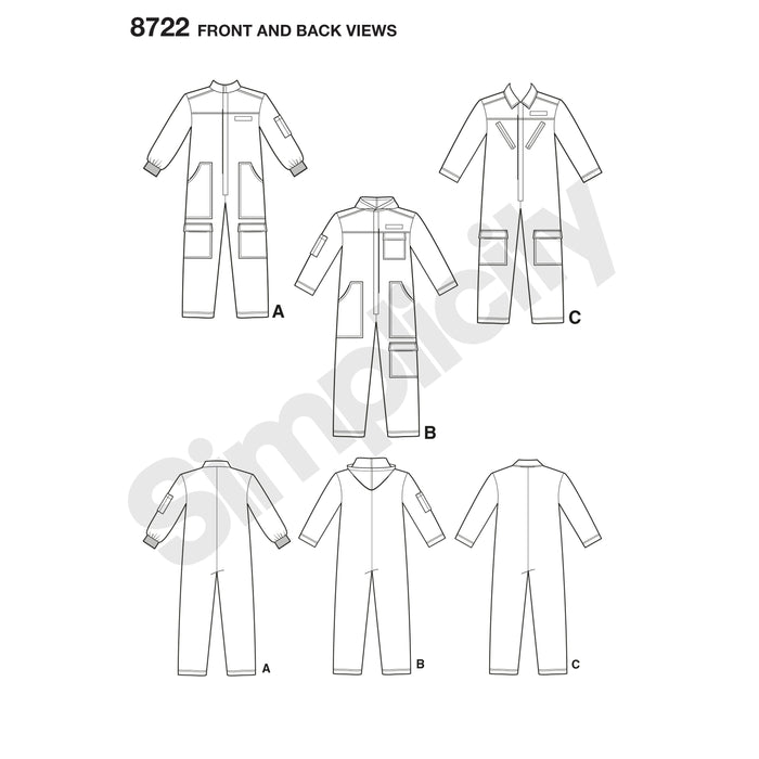 8722 Misses', Men's, and Teens' Costumes. Size: XS-XL