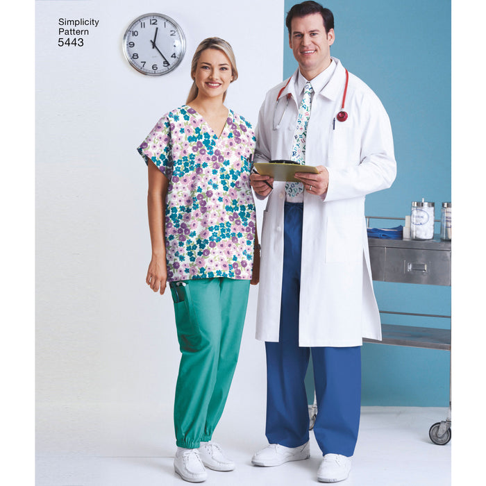 5443 Women's & Men's Plus Size Scrubs. Size: S-XXXL