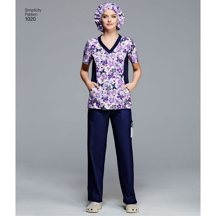 1020 Misses' and Plus Size Scrubs. Size 36-54