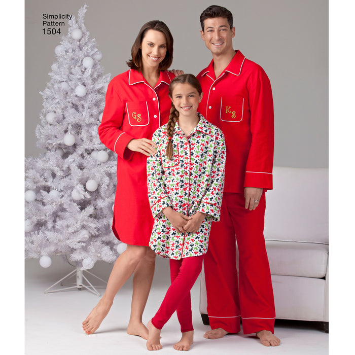 1504 Child's, Teens' and Adults' Loungewear. Size: Kid´s XS-L (4-16 y) / Adults XS-XL