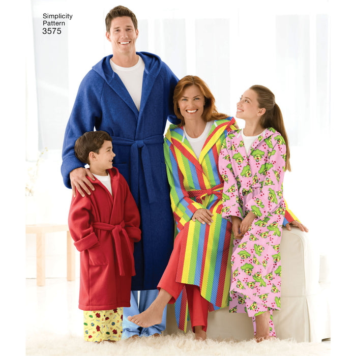 3575 Child's, Teens' & Adults' Robe. Size: Kid´s XS-L (4-16 y) / Adults XS-XL