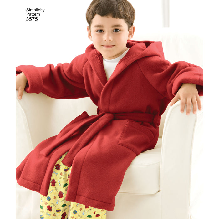 3575 Child's, Teens' & Adults' Robe. Size: Kid´s XS-L (4-16 y) / Adults XS-XL