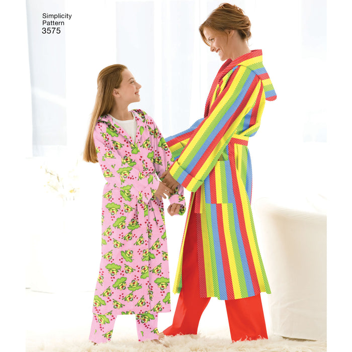 3575 Child's, Teens' & Adults' Robe. Size: Kid´s XS-L (4-16 y) / Adults XS-XL