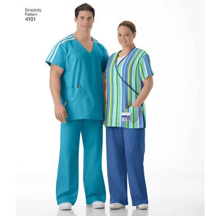 4101 Women's & Men's Plus Size Scrubs. Size: S-XXXL