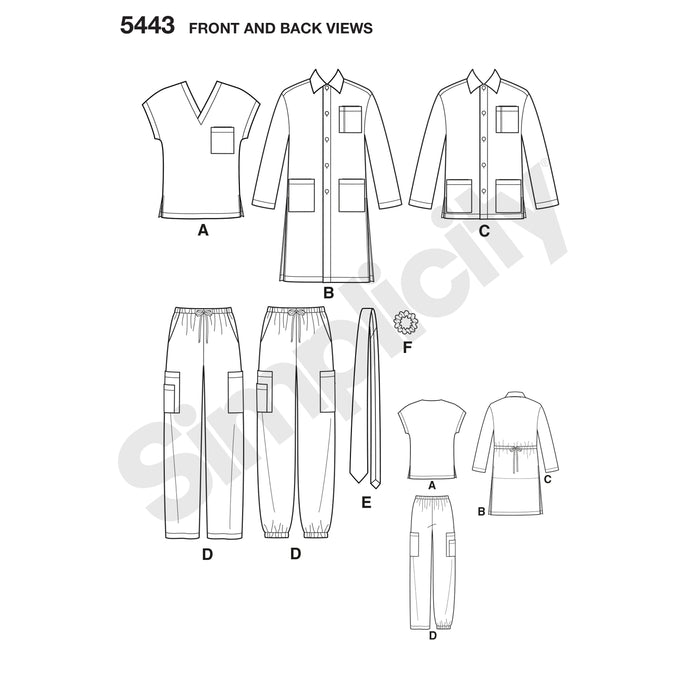 5443 Women's & Men's Plus Size Scrubs. Size: S-XXXL