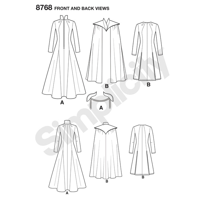 8768 Misses' Fantasy Costumes. Size: 32-48