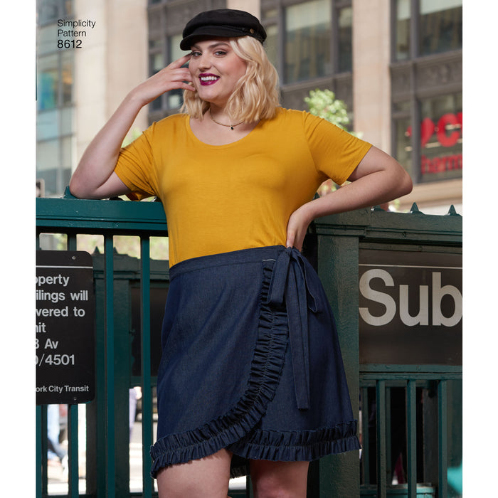 8612 Women's Easy Wrap Skirts by Ashley Nell Tipton. Size: 44-60