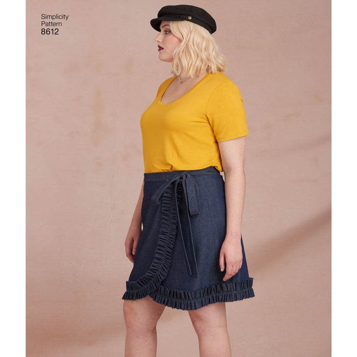 8612 Women's Easy Wrap Skirts by Ashley Nell Tipton. Size: 44-60