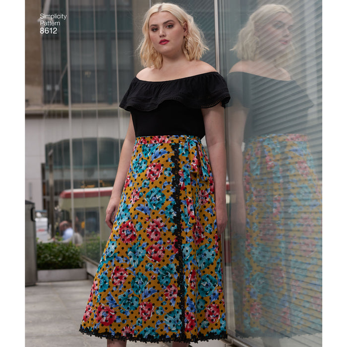 8612 Women's Easy Wrap Skirts by Ashley Nell Tipton. Size: 44-60