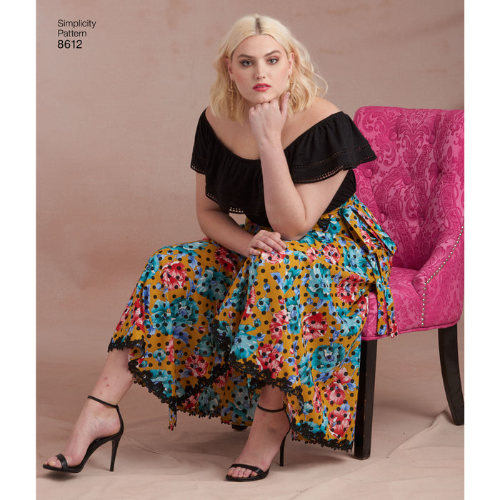 8612 Women's Easy Wrap Skirts by Ashley Nell Tipton. Size: 44-60